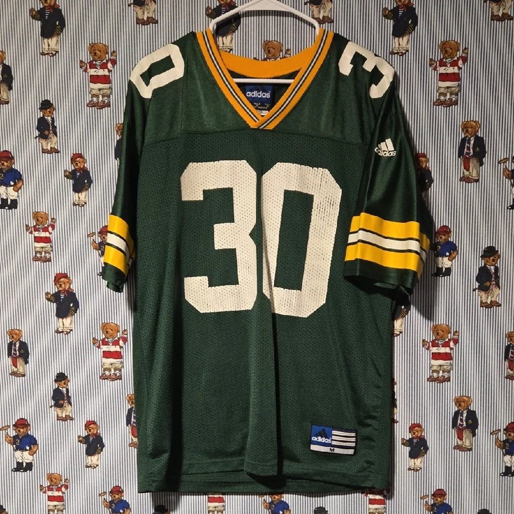 Vintage Green Bay Packers Ahman Green #30 NFL Adidas Football Jersey Medium